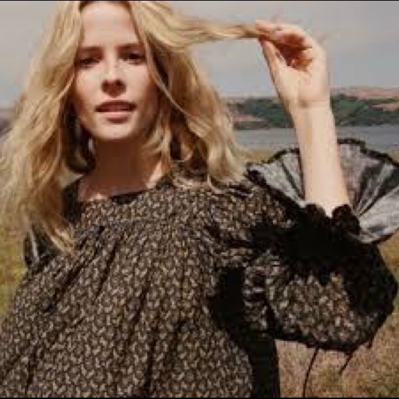 NWT Doen Buttercup Dress - Black Winter Ditsy - Picture 6 of 8